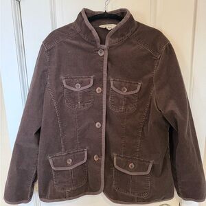 L.L. Bean Women's Corduroy Utility Jacket in Brown